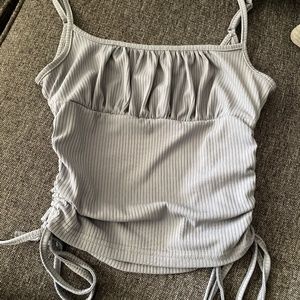 cropped scrunched top